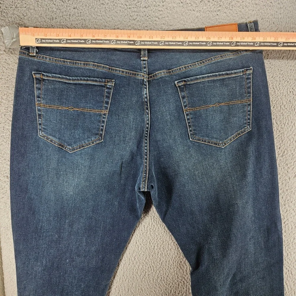 Lucky Brand Jeans Men Size 40x32 121 Slim‎ Straight Blue Denim Zip Fly Stretch